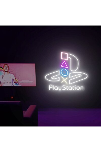 Disa Neon LED Duvar Dekoratif Aydınlatma -Gamer,PS, 55x55cm-