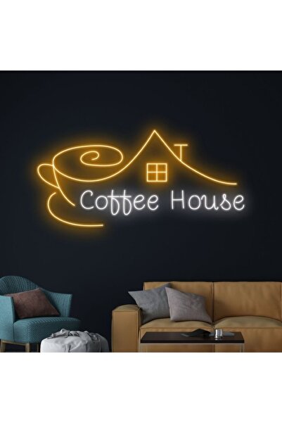 Disa Neon LED Duvar Dekoratif Aydınlatma -Kafe,Caffee House, 70x35cm-