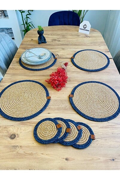 bestbeler Presentation Plate Mat Jute Coaster American Serving and Cup Mat 8 ...