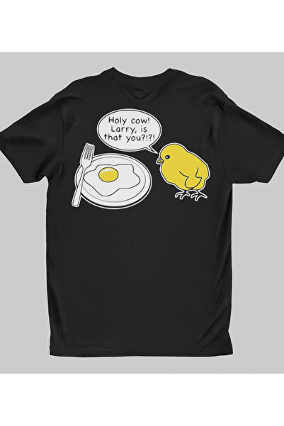 Generic (Unbranded) Tricou negru Malfini, design Holy Cow, mărimea M