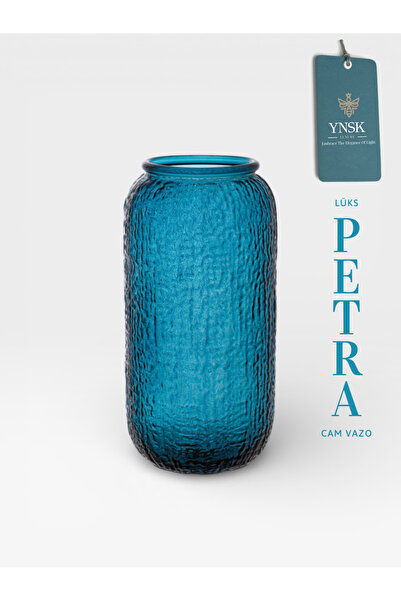 YNSK Luxury | PETRA | İthal İskandinav Tarz Cam Vazo 26 cm