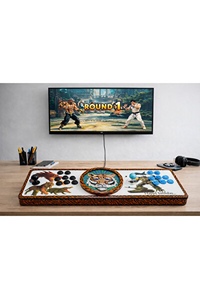 DevDelDesign Kaplan temali El Yapımı Retro Arcade atari Oyun Konsolu