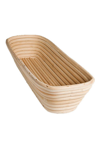 OEM Wicker basket for leavening, oval 1.75 kg, 38x 14.5 x 8cm