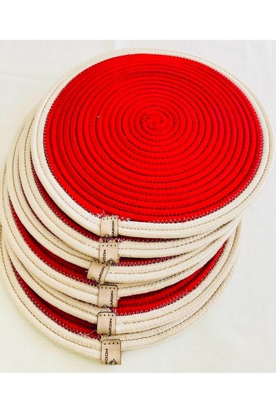 bestbeler American Service Jute Straw Presentation Set Runner Bread Dish 8 Pieces