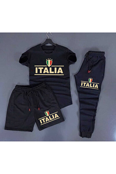 PAVRO Unisex Oversize Shorts Set Bottom-Top Two-Piece Casual 3-Piece Shorts S...