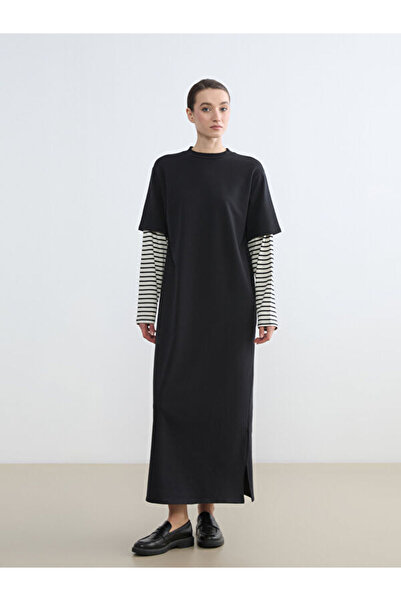 LC Waikiki Rochie de trening cu dungi și guler Roba Zero, Sparkling Choices, ...