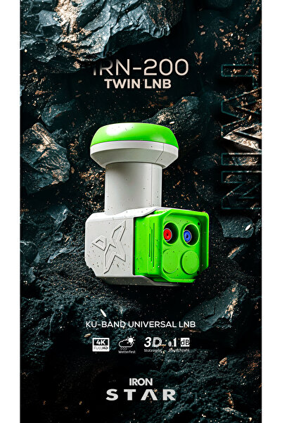 IRONSTAR UNİVERSAL A KALİTE İKİLİ LNB ÇANAK LNB 4K 3D SU GEÇİRMEZ GERMAN TECH...