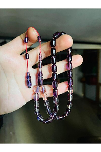 TTS TÜRK TESBİH SANATI سبحة من الزجاج البرتقالي الناري مصنوعة يدويًا بحرفية ع...