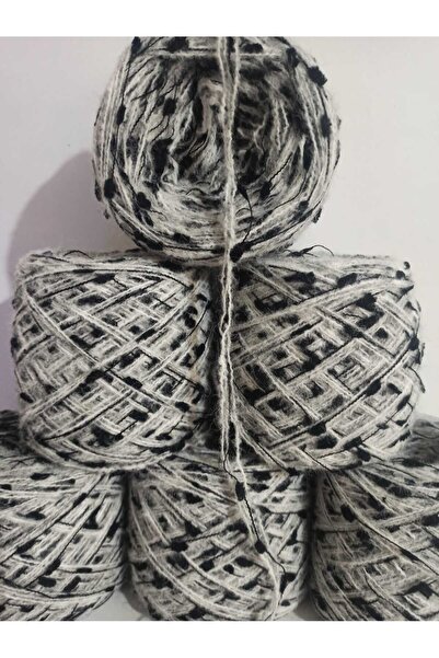 İPEK YÜN İPLİK DÜNYASI Fir de tricotat Angora 3 straturi (alb, gri cenușiu) P...