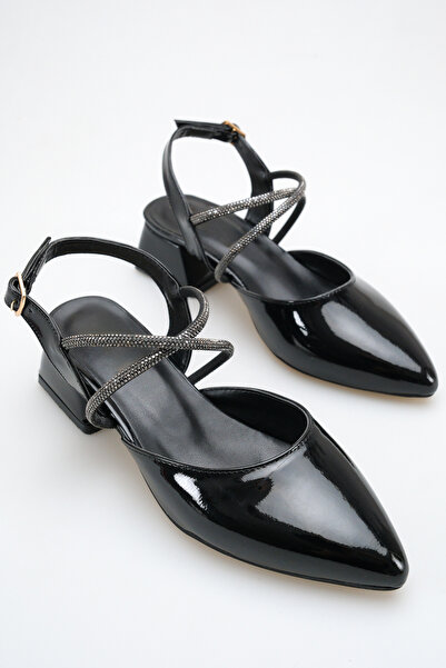 ich1one Milano Γυναικεία Παπούτσια Μπαλαρίνες από Λουστρίνι με Τακούνι – Τακο...