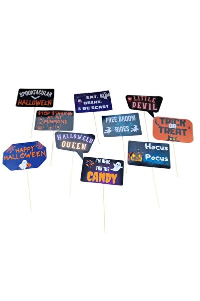 OEM Halloween Props Set, Glossy Cardboard, Multicolored, 12×20, 10 pcs