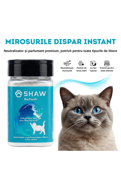SHAW Borfresh Cat Litter Deodorizer & Moisture Absorber with Boron, Fresh Sea...