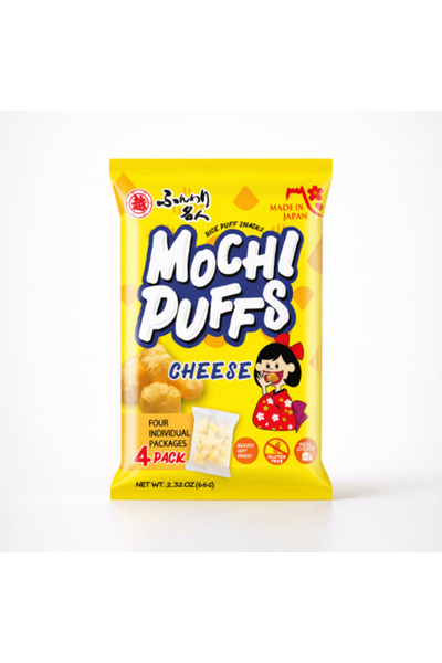 Mochi Puffs – Cheese Flavor (Carton of 12)