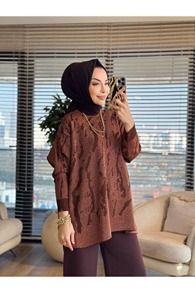 ALANURMODA 44219 Блискуча трикотажна туніка