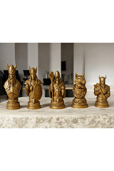 FEK Design Viking Dekoratif Satranç Taşı Seti