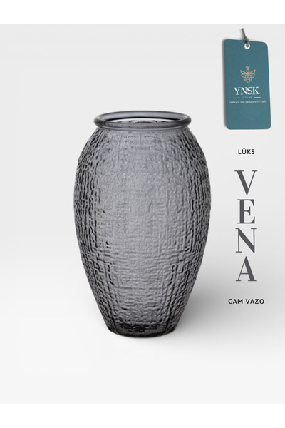 YNSK فخامة |   فينا |   مزهرية زجاجية مستوردة على الطراز الاسكندنافي 24 سم