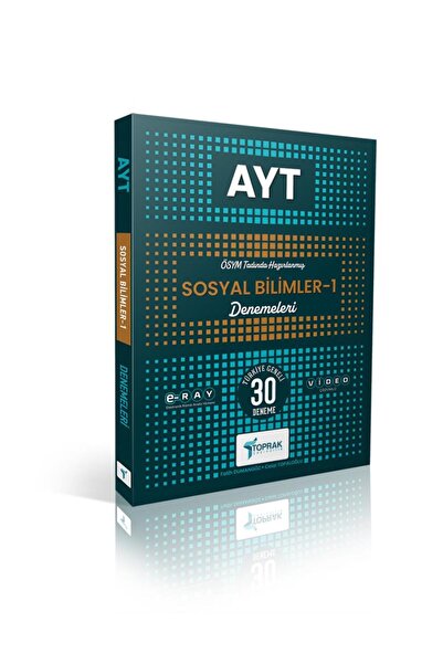 Toprak Yayıncılık 2026 Müfredat AYT Sosyal Bilimler 1 İnci Seri Deneme Türkiy...