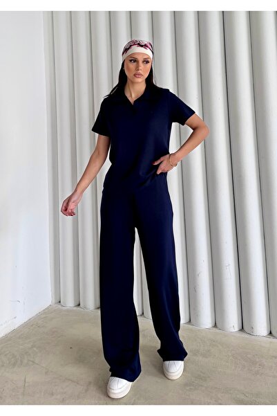 BEJNA Women's Polo Neck Modal Short Sleeve Soft Touch Sports Set