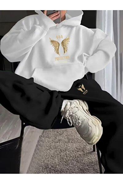 Flaubert Women's Three-Printed Hooded Oversized Sweatshirt - Sweatpants 2-Pie...