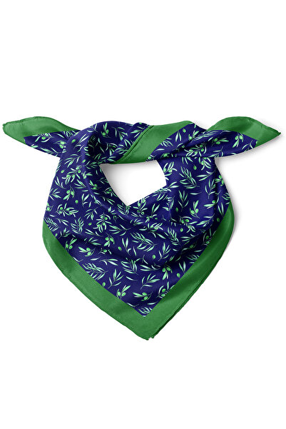 nehir eşarp Zeytin Dalı Desen Fular Bandana 50x50 Cm