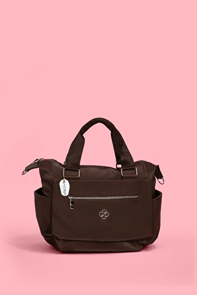 westbag Γυναικεία δερμάτινη σατέν τσάντα ώμου με φερμουάρ