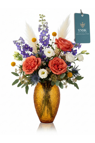 YNSK فخامة |   فينا |   مزهرية زجاجية مستوردة 24 سم