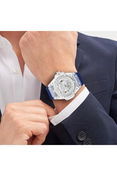 marvina Brosher Men's Transparent Watch Navy Blue