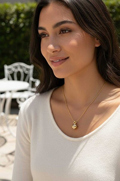 Aware Time Anti-Tarnish Steel Ladybug Figured Zircon Stone Necklace