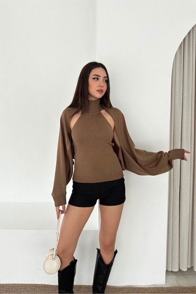 Noi Belis Double Bolero-Blouse Knitwear Set Aw25Bz0005