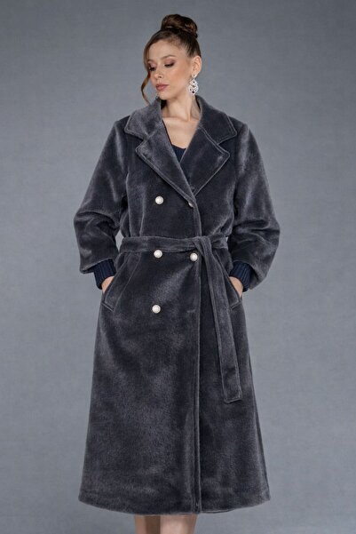 MRDGiyim kaşe-kolları ribanalı kuşaklı cepli