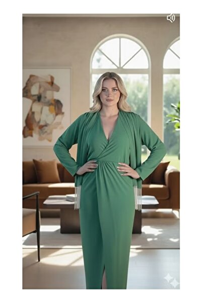 FULLJOY Elegant long-sleeved dress, women's dress with a modern design, fashi...