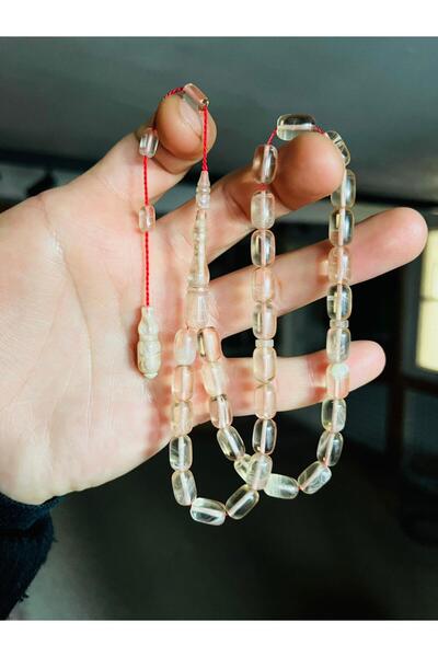 TTS TÜRK TESBİH SANATI سبحة من الزجاج البرتقالي الناري مصنوعة يدويًا بحرفية ع...