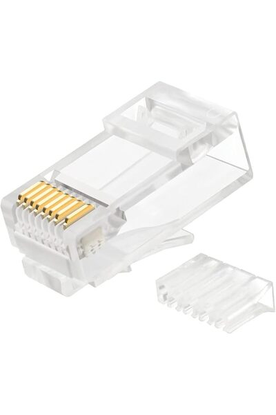 The Bros Cat6 RJ45 Connectors, Cat 6 2-Piece RJ45 Ends, UTP 8P8C Ethernet Con...