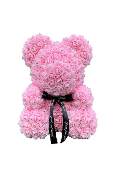 OEM Rose Bear with Crystals, 40cm, Handmade, Transparent Box