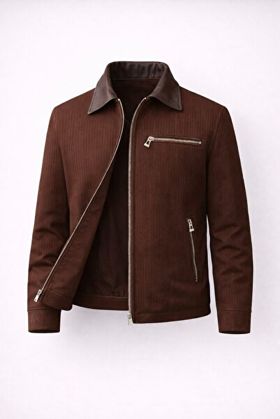 LUMAST Exclusive Leather Detailed Seasonal Lined Jacket