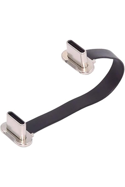 The Bros Cable Angled USB-C Type C to USB-C Ultra Slim Flat Power USB2.0 Data...
