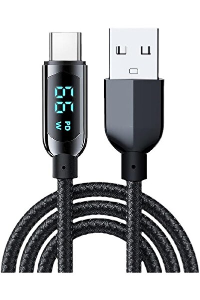 The Bros كابل USB-A إلى USB-C، بطول 4 أقدام مع شاشة LED لعرض الطاقة بالواط، ي...