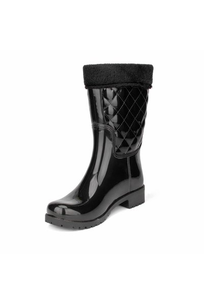 Sportlife Gzr Winter Fleece Lined Waterproof Rubber Women's Boots Black