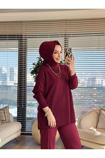 ALANURMODA 44219 Блискуча трикотажна туніка