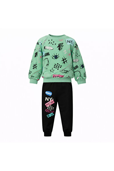 Mamboo Trening Fete Modern Verde & Negru - 2/3 ani