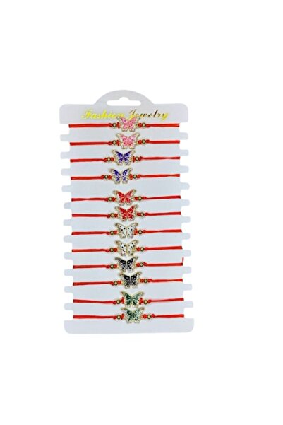OEM Set of 12 Multicolor Butterfly Bracelets