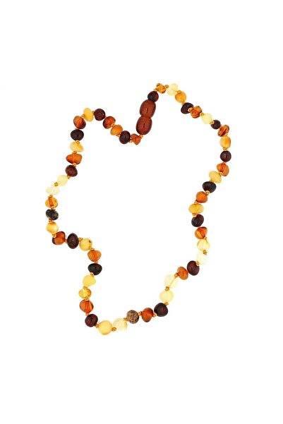 Inure Jewelry Baby Drop Amber Teeth Necklace