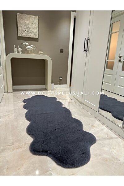 Doğuş Peluş Halı Ultra Soft Gri Yumuşak Dokulu Peluş Halı Çift Kafa Post
