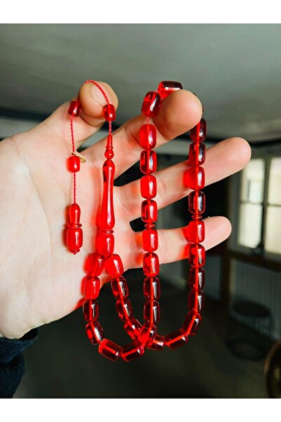TTS TÜRK TESBİH SANATI Handcrafted Capsule Cut Amber Prayer Beads