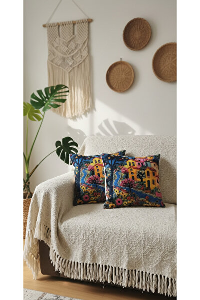 ÖZDAĞ HOME CONCEPT 3D Digital Printing Premium Fabric Throw Pillow Cover 43X4...