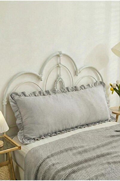 ALTINPAMUK Long Pillowcase Grey Ruffled 50X135 cm