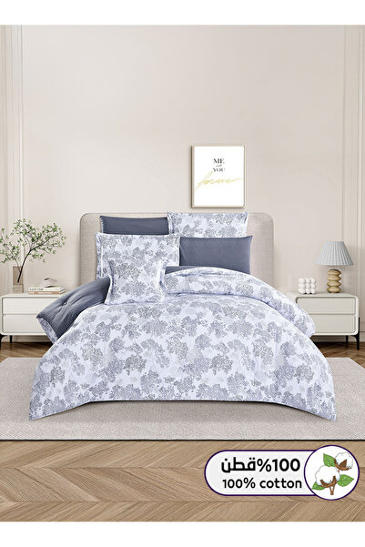 Melen Queen Size Summer Bedding Set, 100% Cotton - 8 Pieces - Fits a 200x160 ...