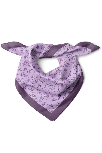 nehir eşarp Zeytin Dalı Desen Fular Bandana 50x50 Cm