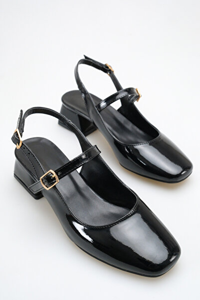 ich1one Palermo Women's Patent Leather Heeled Ballerina Shoes – 5 cm Heel, Ca...