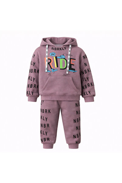 Mamboo Girls Purple Tracksuit with Hoodie - 5 years